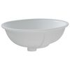 vidaXL Bathroom Sink White 18.5x15.4x8.3" Oval Ceramic