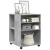 vidaXL Side Table Concrete Grey Engineered Wood Medium Wheelable