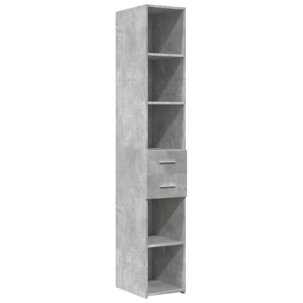 vidaXL Highboard Concrete Grey Engineered Wood Tall Highboard