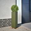 vidaXL Garden Planter Olive green Steel Medium Durable Garden Planter