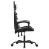 vidaXL Gaming Chair Black and White Faux leather, metal, plywood Medium