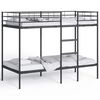 vidaXL Bunk Bed Black Steel, Mesh Fabric 39.4 x 74.8 in mattress size