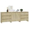 vidaXL Sideboard Set of 3 Sonoma oak Engineered wood Standard