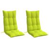 vidaXL Highback Chair Cushion Set of 2 Bright green