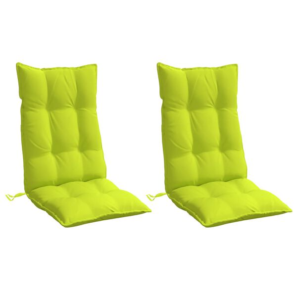 vidaXL Highback Chair Cushion Set of 2 Bright green