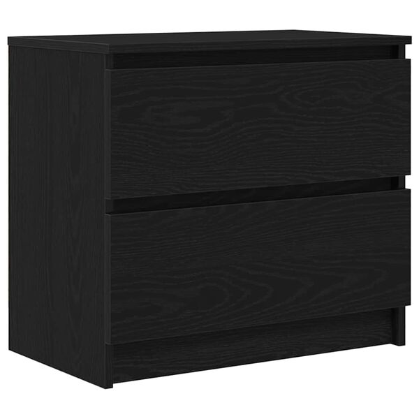 vidaXL TV Cabinet Black Engineered wood Medium TV Cabinet Rectangular