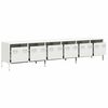 vidaXL TV Cabinet White Cold-rolled Steel Large TV Cabinet Rectangular