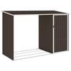 vidaXL Garden Shed Brown Galvanized Steel Large Garden Shed