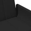 vidaXL Sofa Bed Black Polyester, Wood, Foam, Plastic 2-Seater