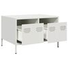 vidaXL TV Cabinet White Cold-rolled Steel 26.8 x 19.7 x 17.1 in