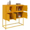 vidaXL Sideboard Mustard Yellow Cold-rolled steel Medium Sideboard