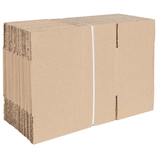 vidaXL Folding Box 50 pcs Natural 9.45 x 5.12 x 5.12 in Cardboard