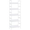 vidaXL Shelf Cabinet White Engineered wood, Steel Medium Shelf Cabinet