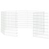 vidaXL Animal Enclosure Silver Galvanized iron 10-Panel Expandable