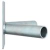 vidaXL Flag Pole Holder Silver 11.5 x 7.5 cm Steel