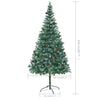 vidaXL Xmas Tree Green with white tips PVC 82.7 in Adjustable Armrests