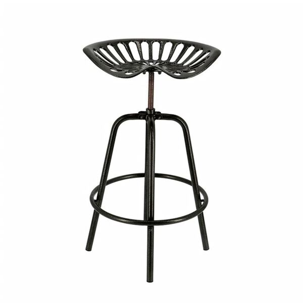 Esschert Design Bar Stool Black Cast Iron and Steel Standard