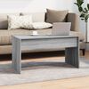 vidaXL Coffee Table Grey Sonoma Engineered Wood Standard Sliding Top