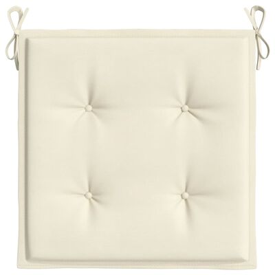vidaXL Garden Chair Cushions 2 pcs Cream 19.7"x19.7"x1.2" Oxford Fabric