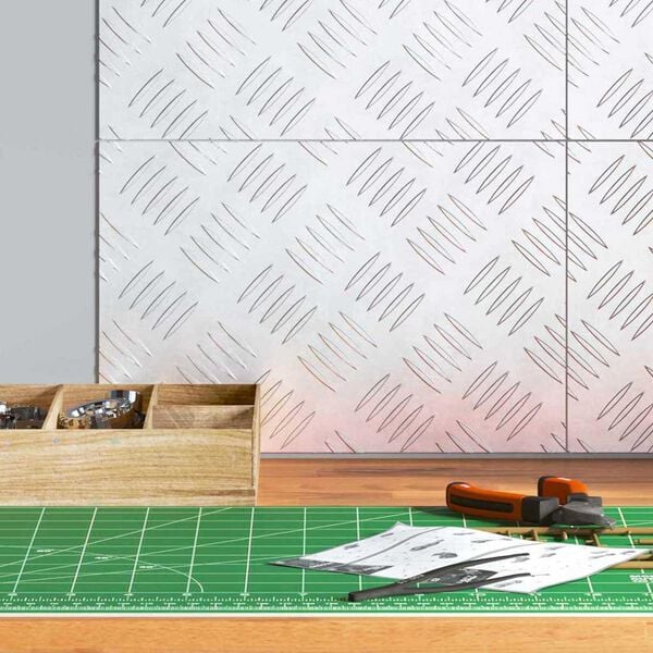 vidaXL Stair Tread Rectangular 4 pcs Silver 11.81 x 7.87 in Aluminium