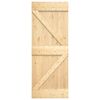 vidaXL Sliding Door with Hardware Set 27.6x82.7" Solid Wood Pine