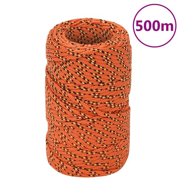 vidaXL Boat Rope Orange 0.08 " 1640.4 ' Polypropylene