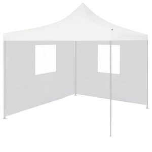 vidaXL Folding Party Tent White 600D Oxford fabric with PVC coating
