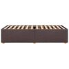 vidaXL Bed Frame Dark Brown Polyester, Plywood, Engineered wood