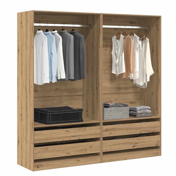 vidaXL Wardrobe Artisan Oak Engineered Wood 39.4 x 19.7 x 78.7 in