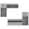 vidaXL 5 Piece TV Wall Units with LED Gray Sonoma Engineered Wood