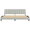 vidaXL Bed Frame without Mattress "Hanko" Light Gray 76"x79.9" Velvet