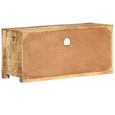vidaXL TV Cabinet 35.4"x11.8"x15.7" Solid Rough Mango Wood