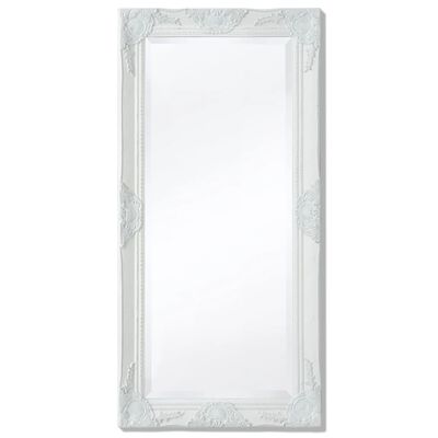 vidaXL Wall Mirror Baroque Style 39.4"x19.7" White