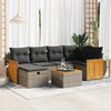 vidaXL Garden Sofa Set Grey PE rattan Large Modular Garden Sofa Set