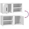 vidaXL TV Cabinet Set of 2 White Engineered Wood Medium TV Cabinet