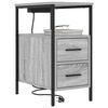 vidaXL Bedside Cabinet Grey Sonoma 11.81 x 18.90 x 24.02 in
