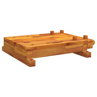 vidaXL Workbench Tabletop with Vice 20.5"x17.3"x3.7" Solid Wood Acacia