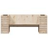 vidaXL Planter Bench Natural Pine Solid Pine Wood 66.9x23.6x25.6 in