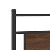 vidaXL Bed Frame Smoked Oak Engineered wood and steel Twin Bed Frame