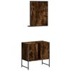 vidaXL Bathroom Cabinet Set Smoked Oak