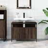 vidaXL Bathroom Sink Cabinet Brown oak Engineered wood, coated steel