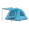 vidaXL Camping Tent Dome 4-Person Blue Quick Release