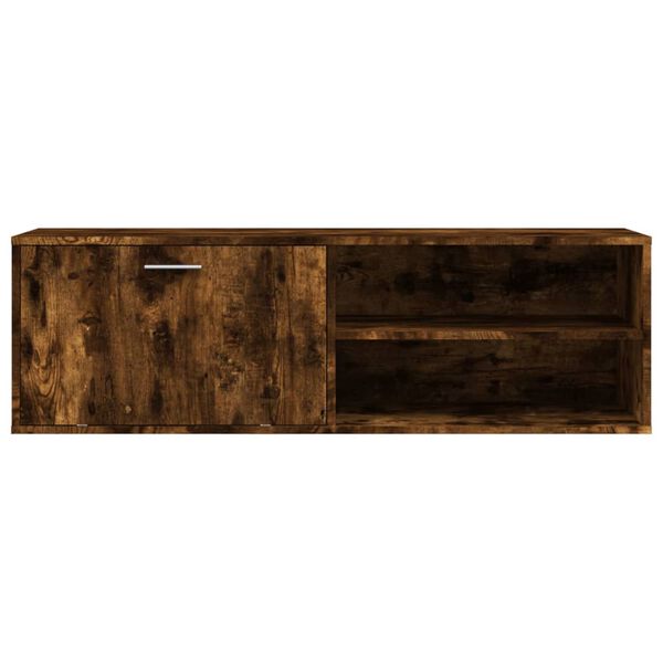 vidaXL TV Cabinet Smoked Oak Engineered Wood Medium TV Cabinet
