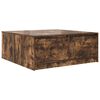 vidaXL Coffee Table Smoked oak Engineered wood 39.4 x 39.4 x 15.7 in