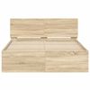 vidaXL Bed Frame with Headboard Sonoma 54 x 74 inches Engineered Wood
