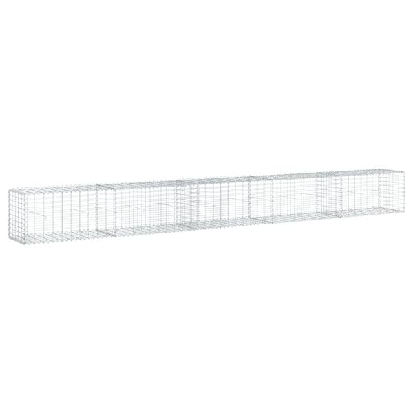 vidaXL Gabion Basket Silver Galvanized Iron Large Heavy Weight Endurance