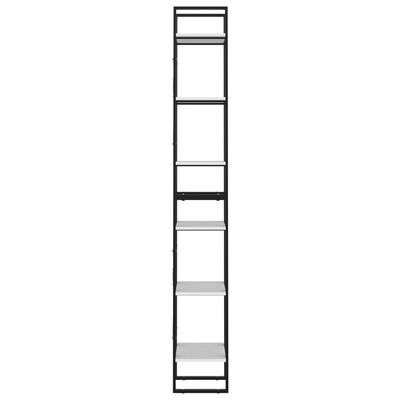 vidaXL 6-Tier Book Cabinet White 15.7"x11.8"x82.7" Engineered Wood