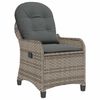 vidaXL Recliner Chair Gray 56 x 66 x 95cm poly rattan