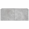 vidaXL TV Wall Cabinet Concrete Gray Engineered Wood Medium
