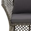 vidaXL Garden Lounge Set Grey PE rattan, steel Small Garden Lounge Set